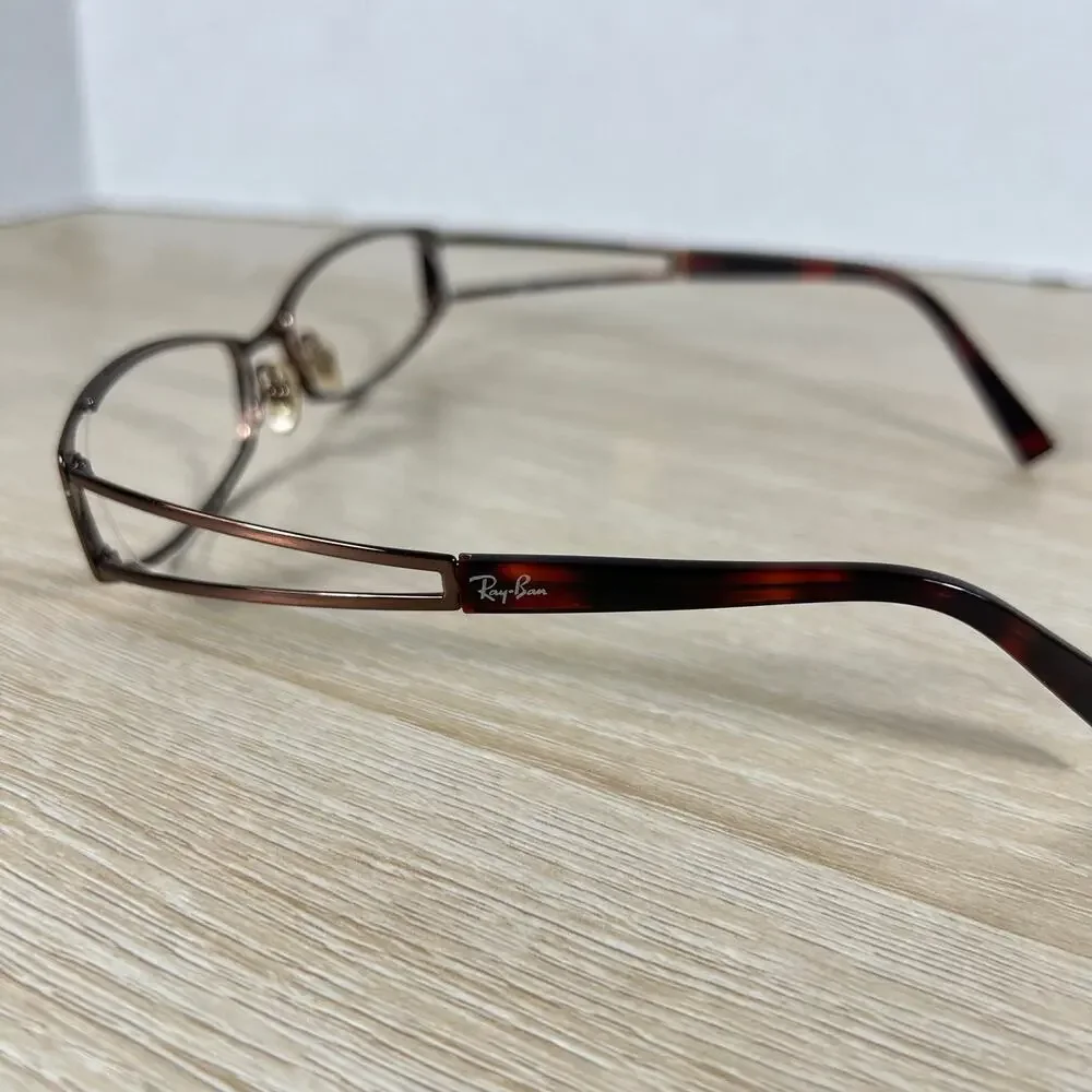 Ray-Ban RB6128 2511 Eyeglasses Brown Metal Frames Only 52-18-135 Made in Italy